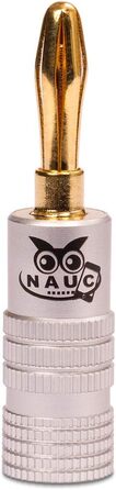 Бананові роз'єми NAUC High End 28x (14 пар) 24K позолочені, для кабелю до 6 мм², чорні та червоні, з'ємні/припаювані