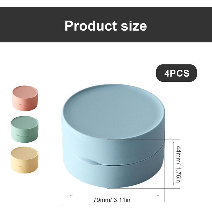 Підставка для мила MYLERCT, 11.5 x 10 см, з харчового смоли, для ванної кімнати та кухні, кругла, з текстурою мармуру, з антиковзкими наклейками