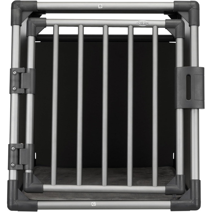 Тріксі переносна клітка для собак, алюміній, 60x65x86 см, сіра - 39342