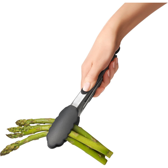 OXO Good Grips Grillzange: Жаростійкі щипці для гриля з нержавіючої сталі з силіконовими насадками, 23 см