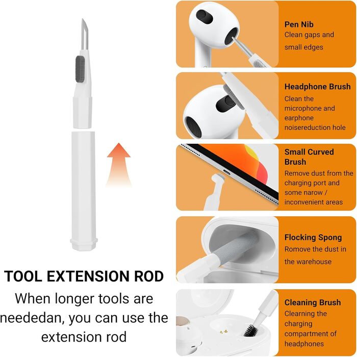 Набір для чищення екрану ноутбука, клавіатури, 20-в-1, Airpod, багатофункціональний, для комп'ютерів, камер