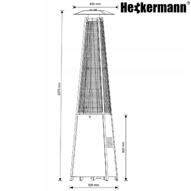 Обігрівальна парасолька Heckermann, 227 см, 13 кВт