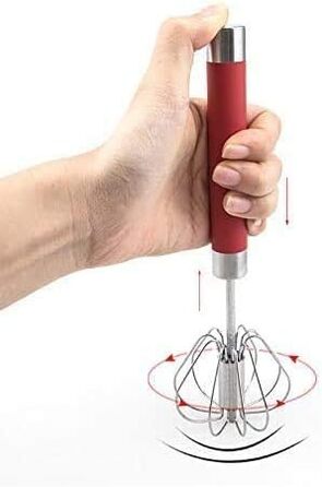 Ручний вінчик з нержавіючої сталі з 3 вінчиками для збивання молока та інших продуктів