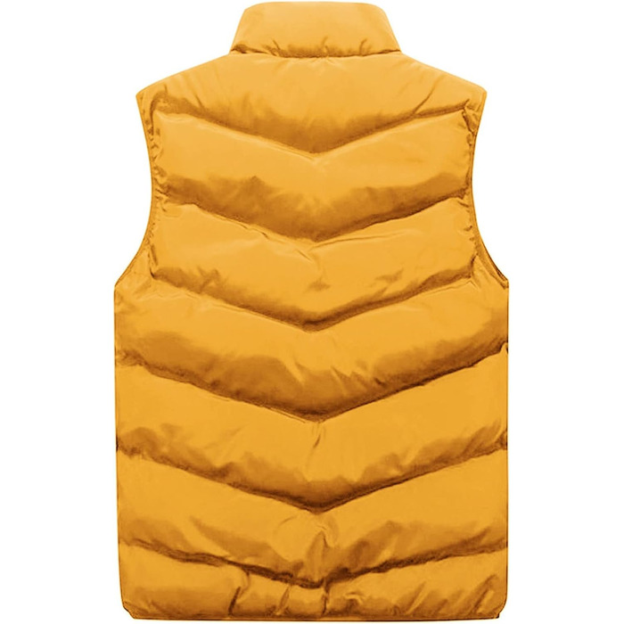 Чоловіча тепла жилетка з капюшоном, зимова, для активного відпочинку, з кишенями, з блискавкою (S, B, жовтий)