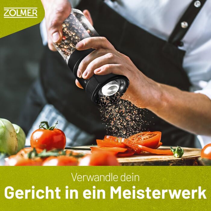 Набір з 2 перцемолок з керамічним механізмом та 6-ступеневим регулюванням – великі соляні та перцеві млини, чорний матовий, ручні, регульовані та з можливістю поповнення. Багатофункціональні