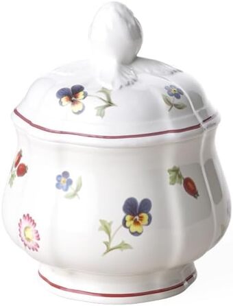 Villeroy & Boch Petite Fleur Sugar Bowl, 200 ml, Height: 6.5 cm, Premium Porcelain, Multicolor