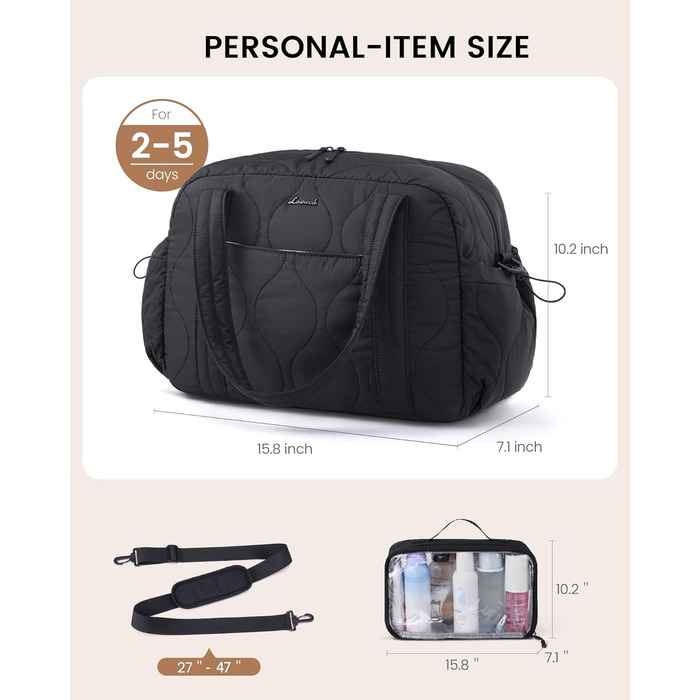 Спортивна сумка LOVEVOOK для жінок, 20L, чорна: зручна дорожня та фітнес-сумка, Wickeltasche, водонепроникна, ручна