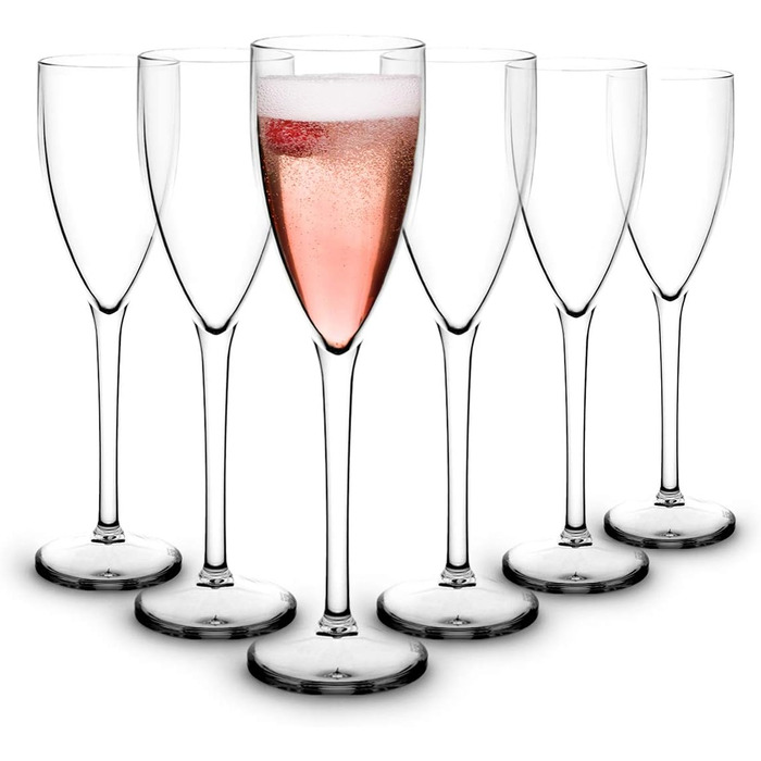 Premium Unbreakable Reusable Red Wine Glasses - 25cl (6 Pack)