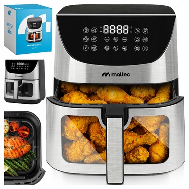 Аерофритюрниця Air Fryer з вікном, 9л, 1800Вт — Потужна безнамастильна фритюрниця
