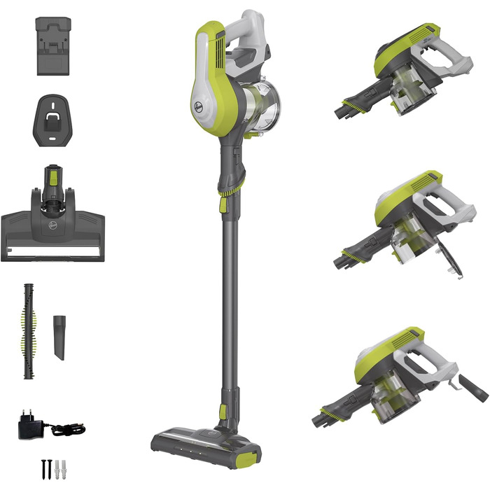 Бездротовий акумуляторний пилосос Hoover Home HF110H для дому - без мішка, LED-підсвічування, XL-контейнер, для площі до 120 м²