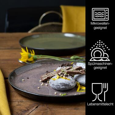 Набір посуду Moritz & Moritz VIDA на 12 осіб (36 предметів) - сучасний порцеляновий сервіз, стійкий до подряпин, підходить для мікрохвильової печі та посудомийної машини, обідній сервіз, сервіз для столу, комбінований сервіз на 12 осіб (вінтаж, десертні тарілки (6 шт))