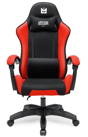 Ігрове крісло IMBA seat Strider, тканина, чорно-червоне