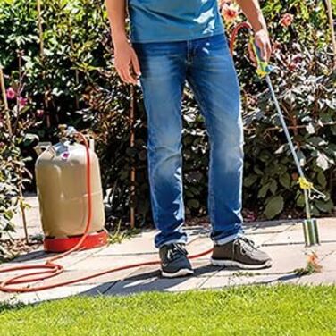 GLORIA Thermoflamm BIO Professional PLUS - Gas Flame Remover | Powerful & Durable | for Large Areas | Propane/Butane Cylinder Connection | Weed Burner for an Weed-Free Garden and Path