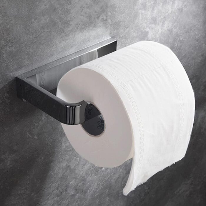 Chrome Solid Brass Toilet Paper Holder - Wall Mounted, 20cm - No Cover