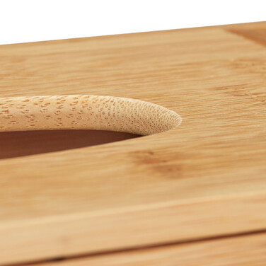 Relaxdays Bamboo Touchless Soap Dispenser with 2 Compartments