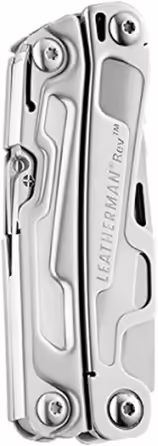 Leatherman Rev – Small multi-tool with 14 practical tools – all-purpose tool for outdoor and camping – stainless steel