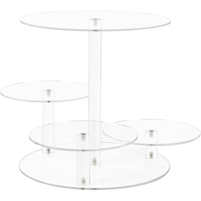 Підставка для капкейків Fhmidic на 6 ярусів, акрилова етажерка, 6-ярусна підставка для десертів та випічки, тортниця, підставка для маффінів для вечірок, днів народжень, тематичних вечірок, дитячих свят (квіткова)