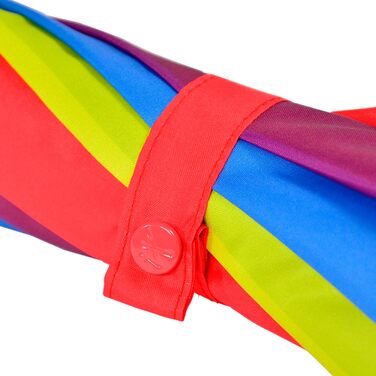 iX-brella Fiberglass Automatic Umbrella with Color-Changing Wetprint - Raindrops (Rainbow)