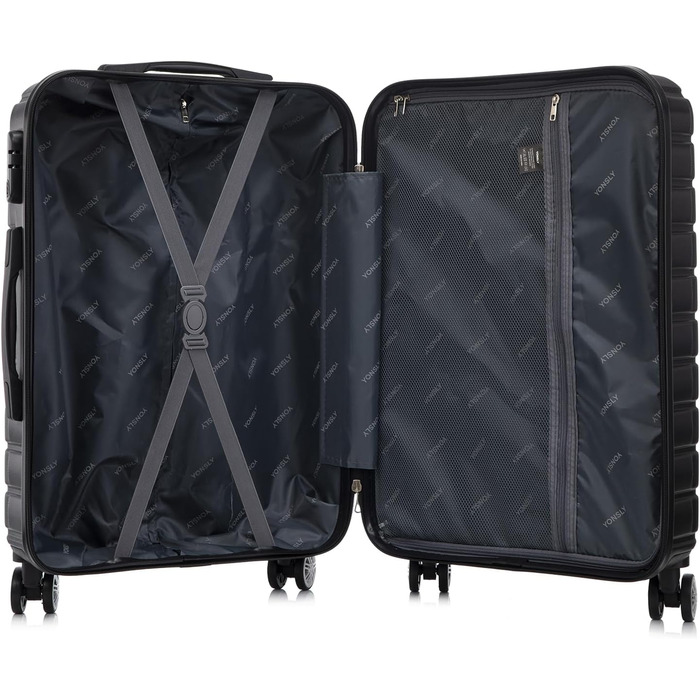 Набір валіз-ролерів (3 шт): M, L, XL, Elfenbeinweiß. Сучасний хардлайнер з коліщатками 360°, замком та зручною ручкою. Ідеальний для подорожей!