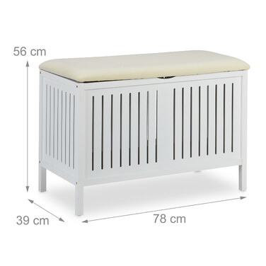 Relaxdays Padded Bench with Storage