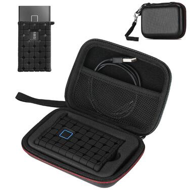 Чохол ProCase для SSD Samsung T7/T7 Touch (500GB, 1TB, 2TB) - Захисний кейс з силіконовою вставкою, чорний