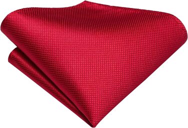 Набір краватки, нагрудного хустинки та краваткових затискачів Hi-Tie, золотий, червоний у кельвійний клітинку, для вечірки, весілля