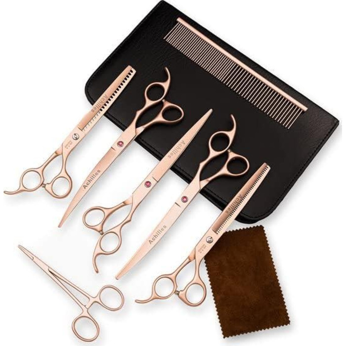 Ножиці для грумінгу собак Achilles Professionelle 8 дюймів - Японська сталь, золотий колір