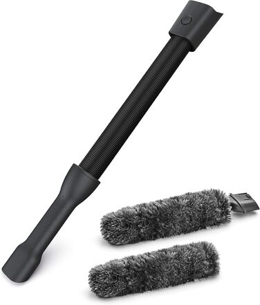 AEG AKIT21 Duster Kit (Flexible duster, suction hose, cleaning of delicate items, scratch-free dusting, vacuum cleaner attachment, washable, suitable for QX6, QX7, QX8-2, QX9, grey/black) AKIT21 Duster
