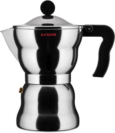 Еспресо-кавомашина Alessi AAM33/6 - дизайн, 6 чашок, срібна