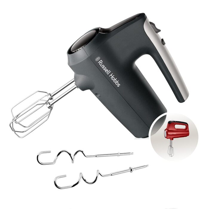 Міксер Russell Hobbs Desire Red з 5 швидкостями та функцією імпульсу, 350W, з набором насадок для замішування та тіста