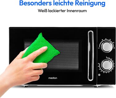 Мікрохвильова піч MEDION MD 15644, 700 Вт, 17 л, 6 рівнів, чорна