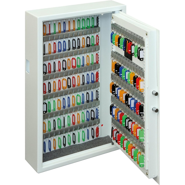 Шкафчик для ключів Phoenix Cygnus KS0032E на 48 ключів з ключницями, білий, 36x30x10 см