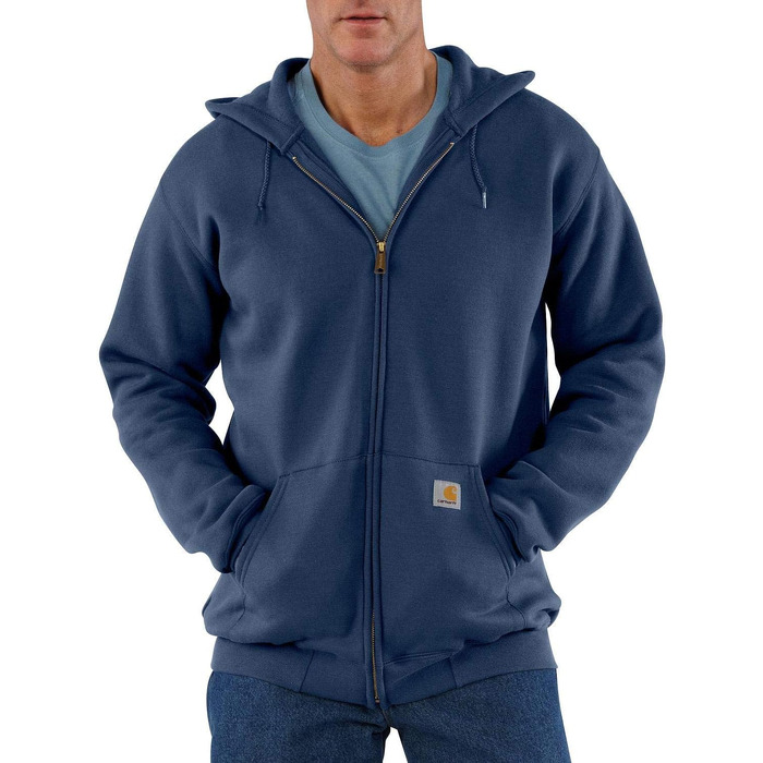 Чоловіча толстовка Carhartt з повним застібкою-блискавкою, вільний крій, середньої щільності, темно-синя