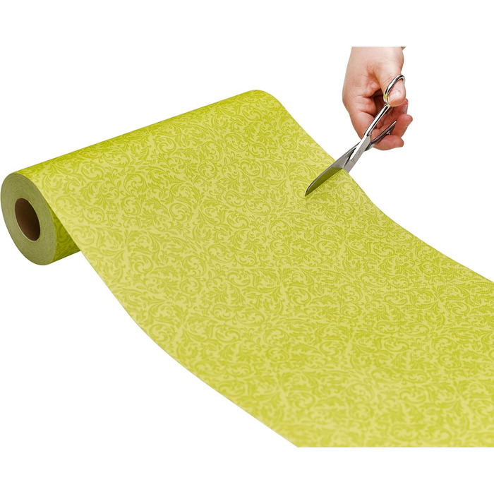 GRUBly Table Runner Table Band GREEN Ornament Summer, Luxury AIRLAID, 30cm x 20m, Table Decoration for Wedding, Birthday, Spring Festival, Summer Party, Party