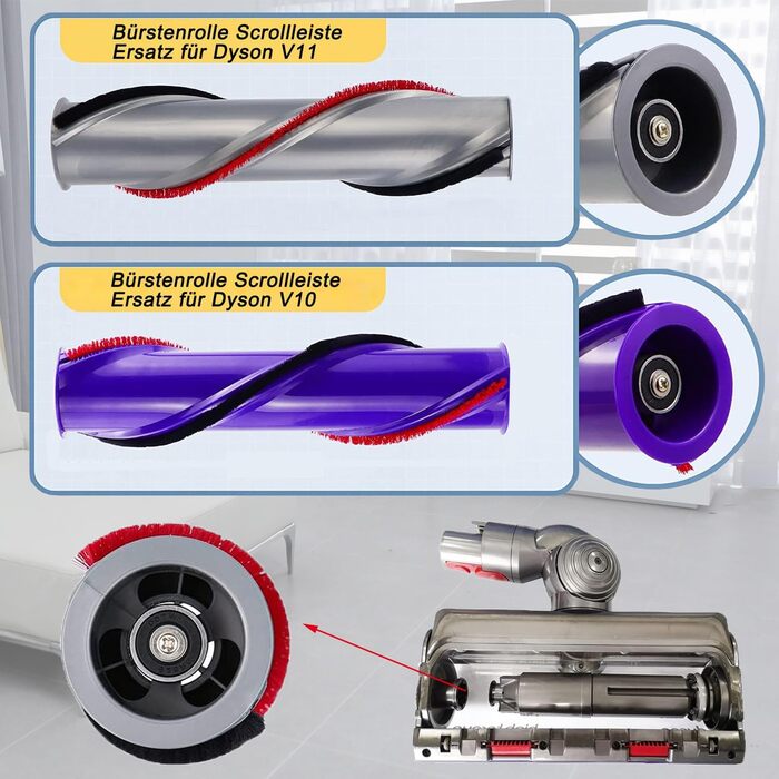 Електрична насадка для миття підлоги Dyson V15, V11, V10, V8, V7 - з баком та 6 змінними мікрофібрами