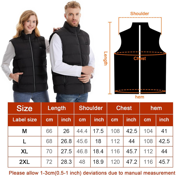 Електрична гріюча жилетка GuKKK з акумулятором 16000 mAh, 3 режими нагріву, USB зарядка, 21 зона нагріву, для катання на конях, лиж та активного відпочинку на вулиці