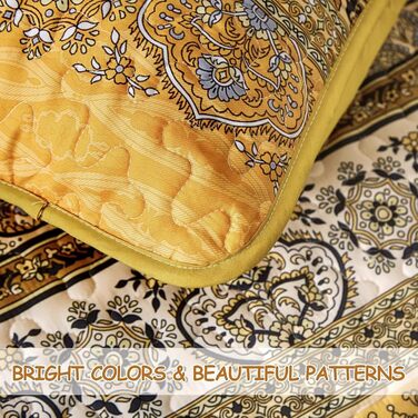 Steppdecke Bohémsкий стиль, King Size, 261.6 x 228.6 см, жовто-помаранчевий, 3 шт.