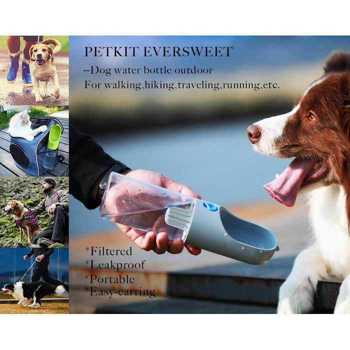 PETKIT Reiseflasche EVERSWEET Travel One-Touch, 400 мл, зелений, для собак