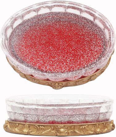 Набір аксесуарів для ванної кімнати Luent Vintage в червоному кольорі (5 предметів): мильниця, тримач для зубних щіток, попільничка, мильниця, подарунковий набір для ванної кімнати