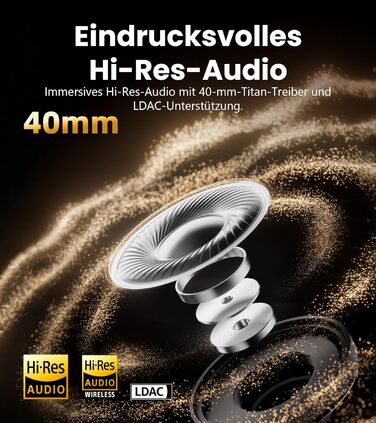 Навушники бездротові Edifier ES850NB з шумозаглушенням, Hi-Res Audio, Bluetooth 5.4, коричневі