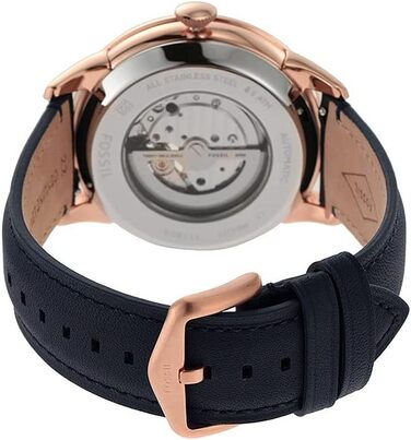 Годинник Fossil Townsman для чоловіків: механічний автомата з нержавіючої сталі або шкіряним ремінцем (44 мм, білий)