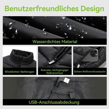 Обогревна жилетка для чоловіків та жінок з акумулятором 20000mAh, 15 зон обігріву, 3 режими температури, до 11 годин тепла, для полювання, піших прогулянок, гольфу, катання на лижах, XL
