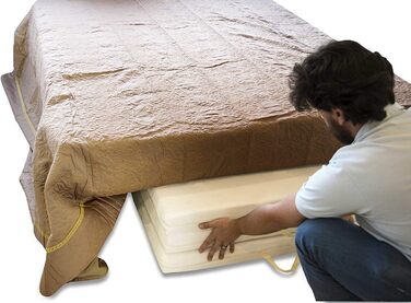 Гостьовий матрац EVERGREENWEB Futon 80x200 см з холодної піни, 3-секційний складаний, висота 10 см, знімний та праний чохол, гіпоалергенний, компактний