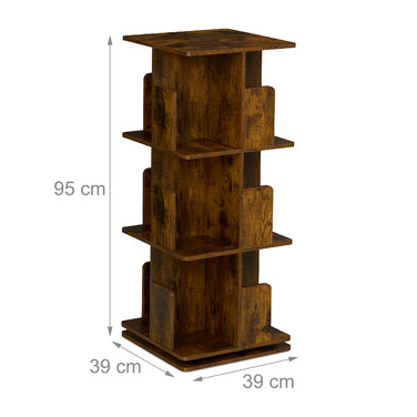 Relaxdays Corner Bookshelf Industrial Design