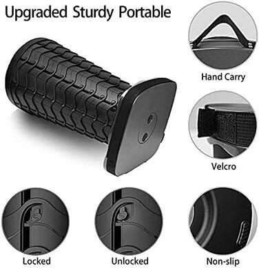 Зручний складаний стілець-телескоп для кемпінгу, риболовлі та відпочинку на природі. Максимальне навантаження 220 кг, чорний колір