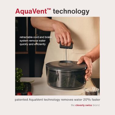 Салатозбирач Zyliss Easy Spin 6L з мотузковим приводом, сірий, BPA-free