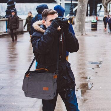 Сумка для камери Estarer: водонепроникна, для DSLR/SLR, 15.6 дюймів, сіра