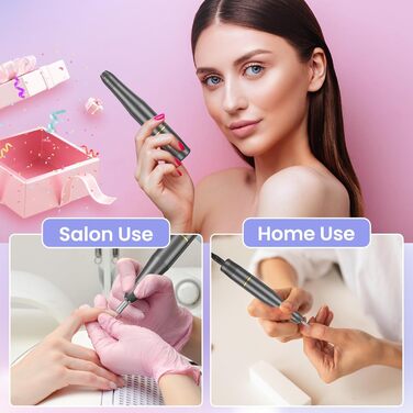 Електричний фрезер для нігтів та манікюру, набір для педикюру та манікюру, 20000 об/хв, для гелю, акрилу, шлейфу та акрилу гелю