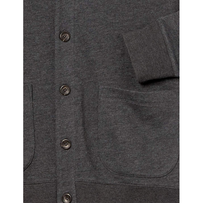 Чоловіча в'язана жилетка Amazon Essentias з капюшоном та коміром-шарфом (XXL, Темно-сірий меланж)