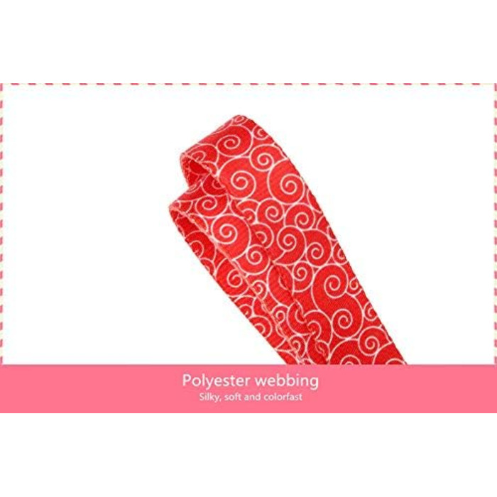 Нашийник для собак Dazzber Martingale, проти витягування, анти-випадне випадання, міцний, червоний, для середніх та великих собак, регульований 43.2-63.3 см, ширина 2.5 см